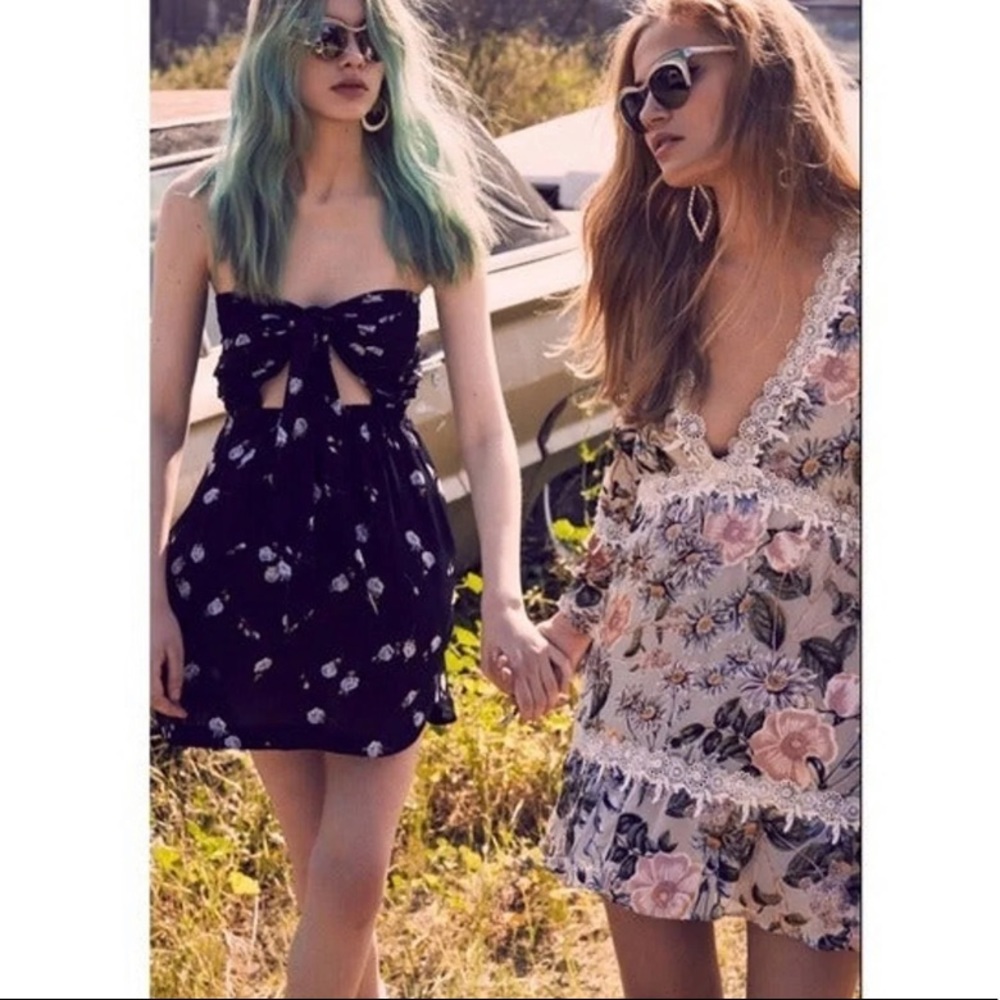 NWOT For Love and Lemons Strapless Shirt Dress